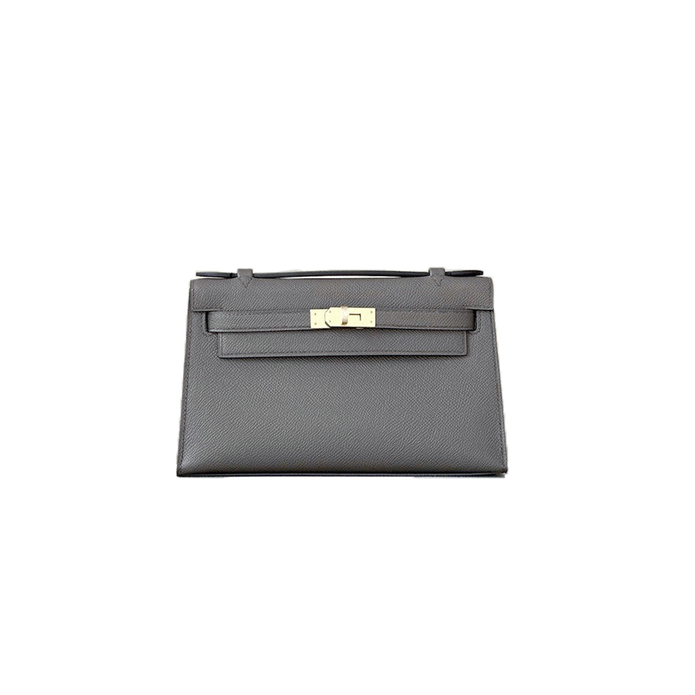 H**mes master mini kelly first generation epsom pewter gray gold buckle (22*14*7cm)